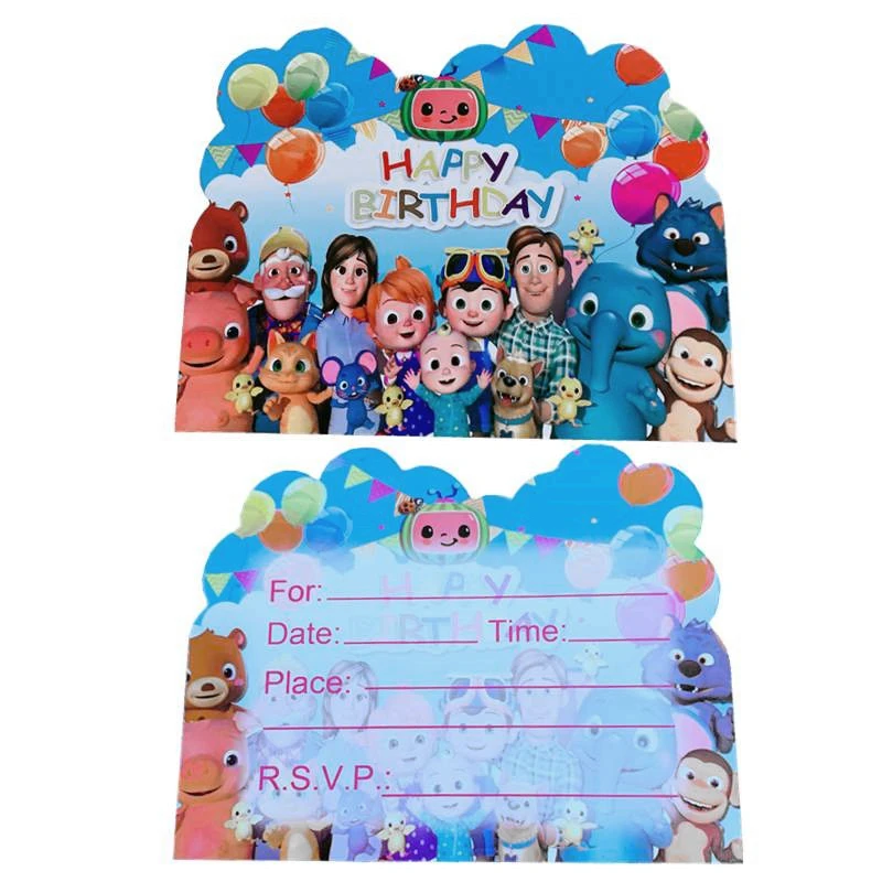 

24pcs Cocomelon Birthday Party Decoration Kid Cupcake Cake Topper For Girls Happy Birthday Party Baby Shower Cake Supplies