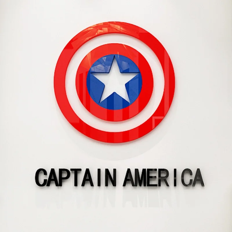 3D мультфильм супер герой Мститель акриловые наклейки Клейкие настенные роспись