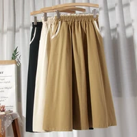 fresh skirts womens 2021 new japaness style lace a line woman midi skirt high waist slim cotton umbrella skirt faldas largas