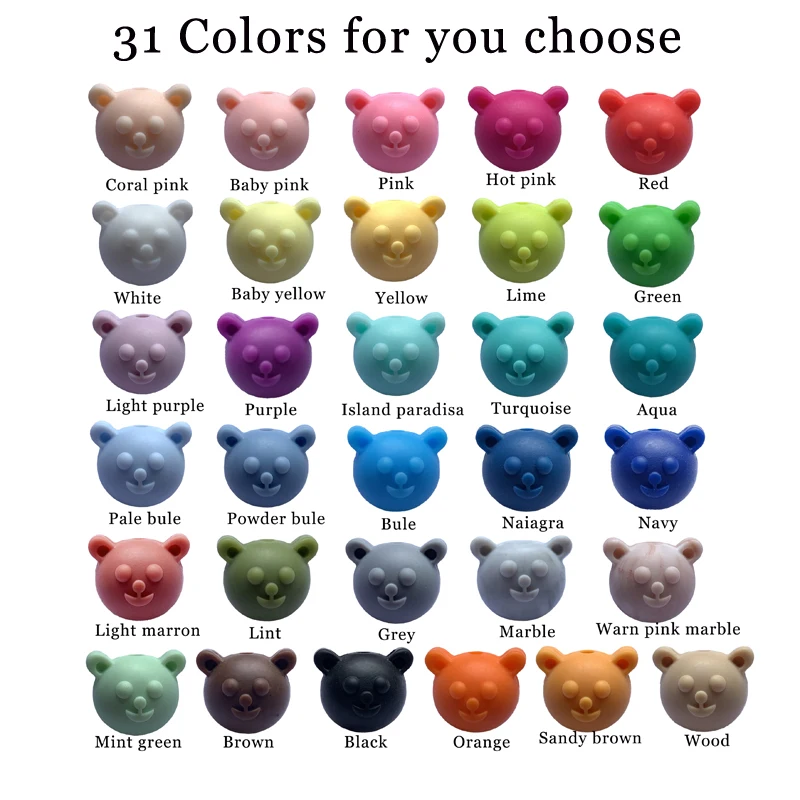 10 шт. силиконовые бусины для зубов 33 цвета|Детские прорезыватели| |