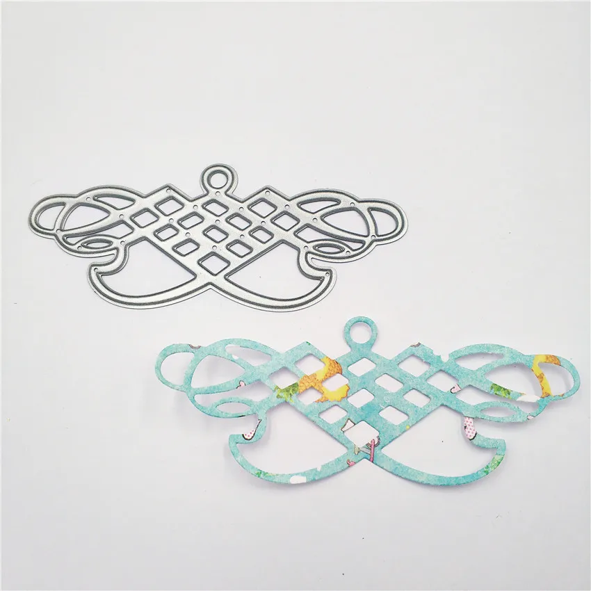 Металлические режущие штампы для скрапбукинга клетчатый кулон полые папки