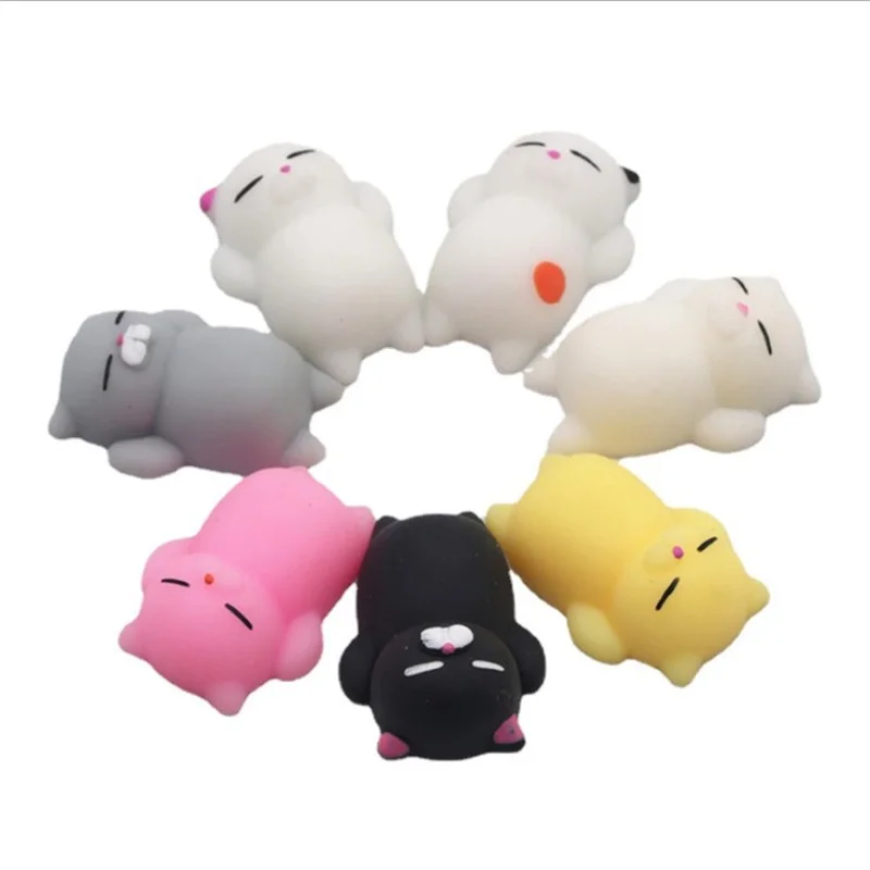 

1pcs Antistress Ball Mini Squeeze Toy Cat Cute doll Squeeze Stretchy Animal