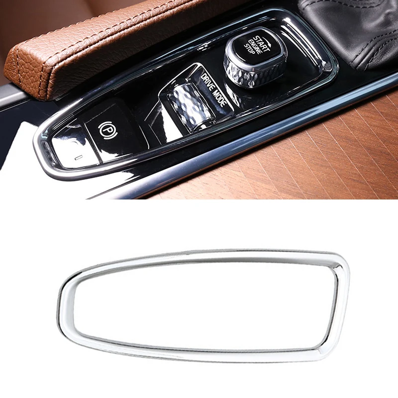 

Stainless Steel Car Center Console Armrest Gear BrakeHand Frame Decoration Cover Trim for Volvo XC90 XC60 S90 V90 S60 Interior