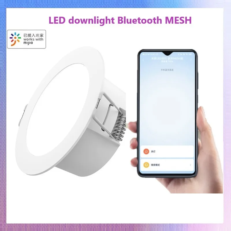 

Умный светодиодный потолочный светильник Xiaomi Mijia, Bluetooth сетчатая версия с голосовым управлением, смарт-пультом дистанционного управления, р...