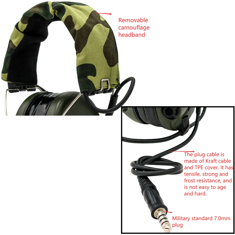 Тактические наушники TAC-SKY Sordin с силиконовыми амбушюрами, шумоподавление, подъем микрофона для охоты и стрельбы, тактический гарнитур + адаптер U94 PTT.