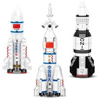 2021 long march no 1 no 2 no 5 china rocket launch building block set space vehicle model assembly building block toy
