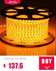 Fanlive 50 м/лот светодиодный ленточный светильник Ac 220 В/230 В/240 В 2835 SMD IP67 водонепроницаемый теплый белый светодиодный светильник 180 светодиодный/м садовая лампа