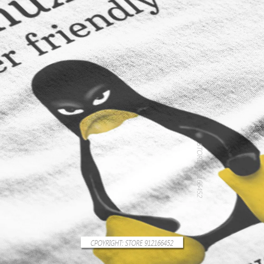 Операционная система Linux Мужская футболка Tux Penguin удобная и придирчивая