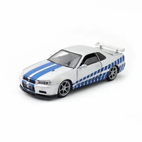 new 132 nissan skyline ares gtr r34 diecasts toy vehicles metal toy car model high simulation pull back collection kids toys