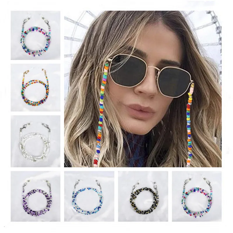 

Adjustable Length Mask Chain Eyeglass Chains Sunglasses Necklace Beaded Glasses Chain Necklaces Strap Holder for Women Kids Safe