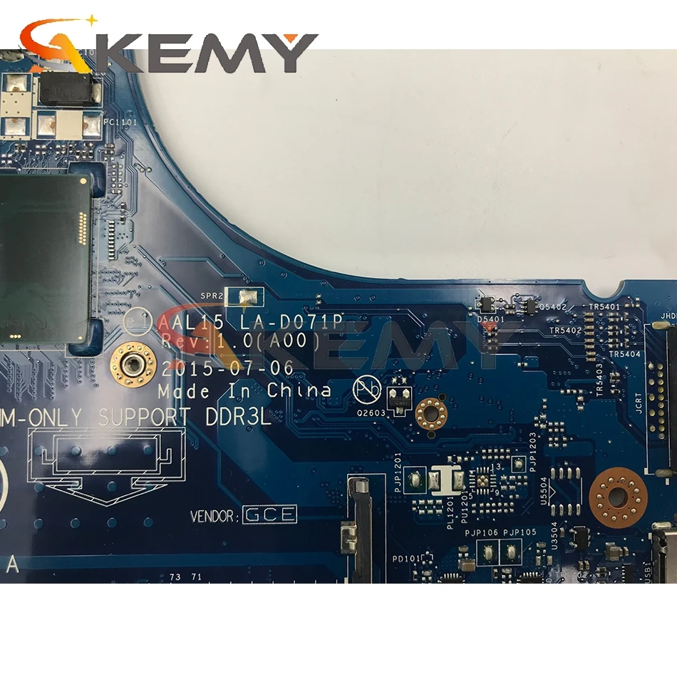 I5-6200U для Dell Vostro 3459 3559 Материнская плата ноутбука AAL15 LA-D071P REV: 1 0 (A00) VGAport материнская