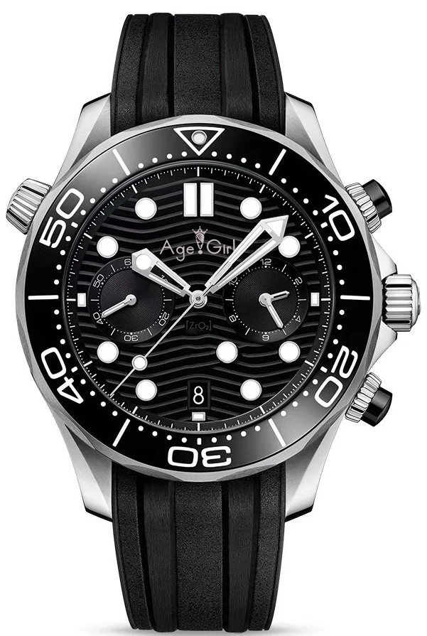 

2019 Classic New Men Automatic Mechanical Sport Black James Bond 007 Rubber Ceramic Sapphire Master Watches 44MM Waterproof