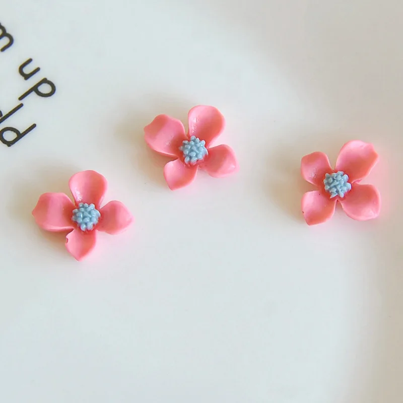 20 шт./лот Кабошон из смолы цветок с плоской задней поверхностью кабошоны