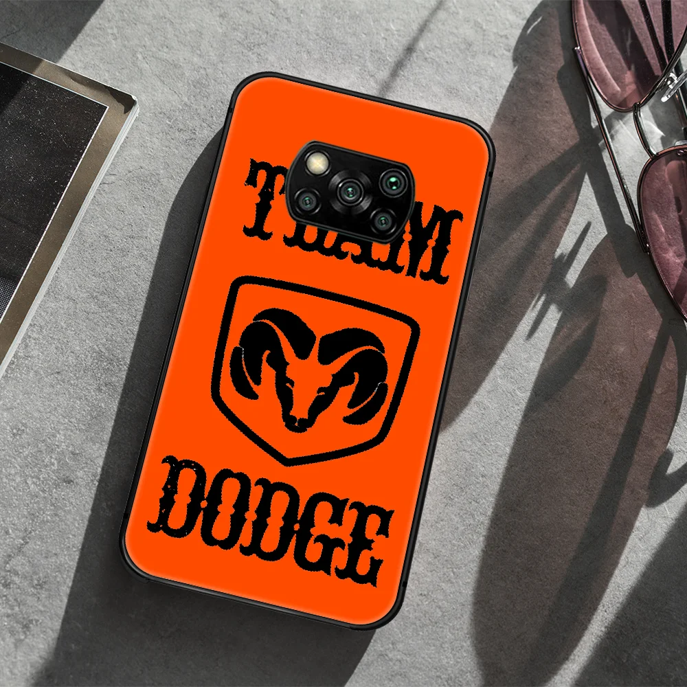 

Dodge Sport Car Cool Phone case Cover Hull For Xiaomi Mi A2 A3 8 9 9T Note 10 Se Lite Pro black Waterproof Soft Shell Painting