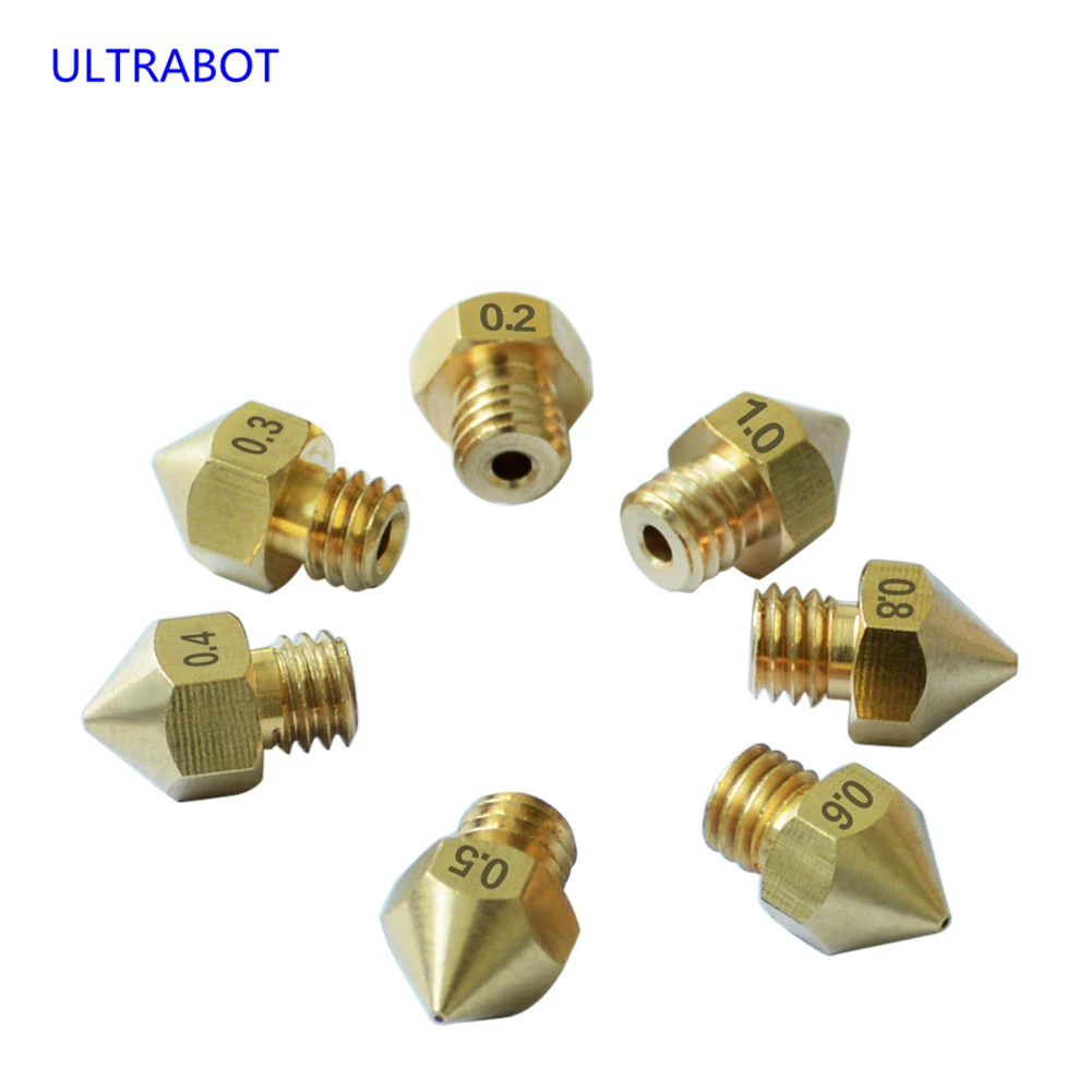 Высококачественные аксессуары для 3D-принтеров сопло 0 2 3 4 5 6 8 1 мм печатающая