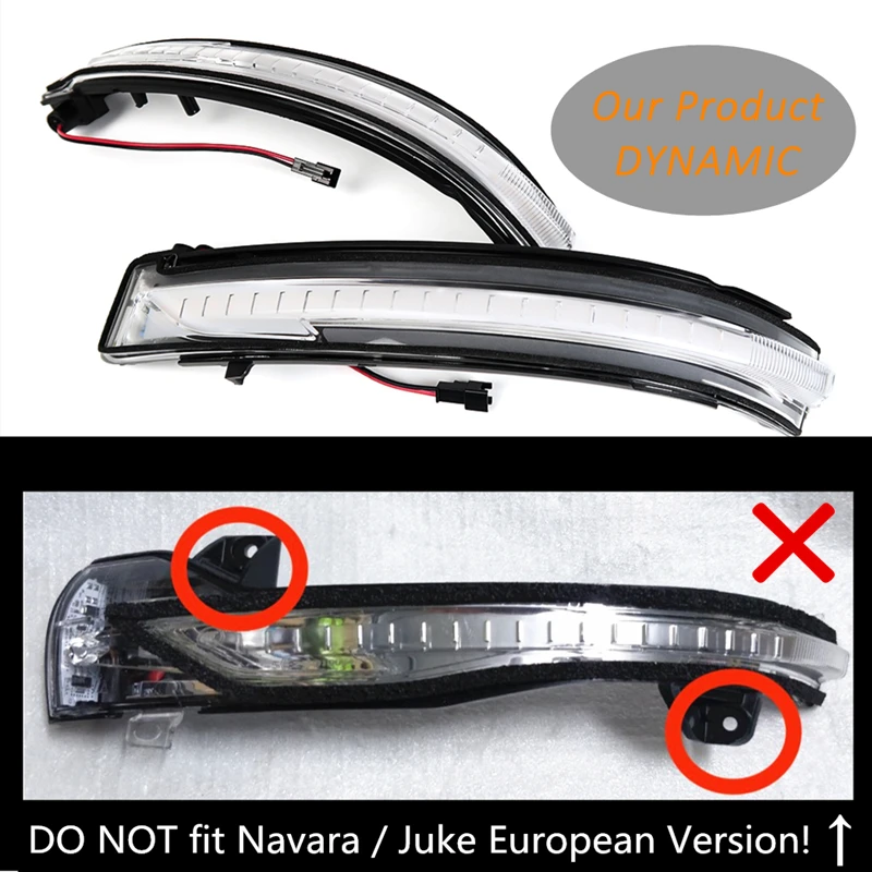 

Dynamic Turn Signal Side Mirror Indicator Light For Nissan X-Trail T32 Rogue Qashqai J11 Murano Z52 Pathfinder R52 Juke Navara