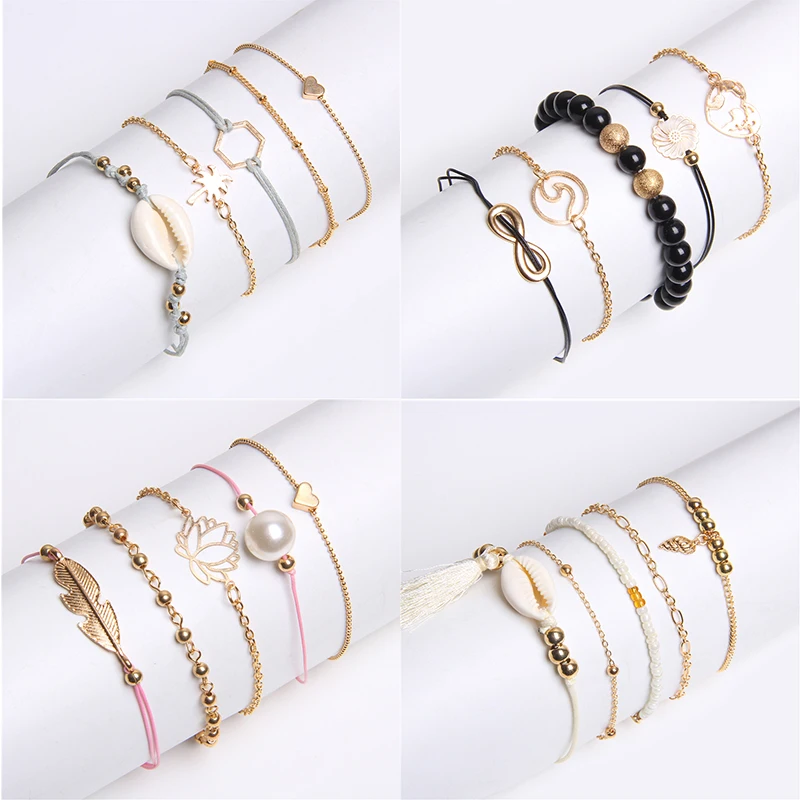 Богемский Браслет для женщин очаровательный браслет ручной работы в виде