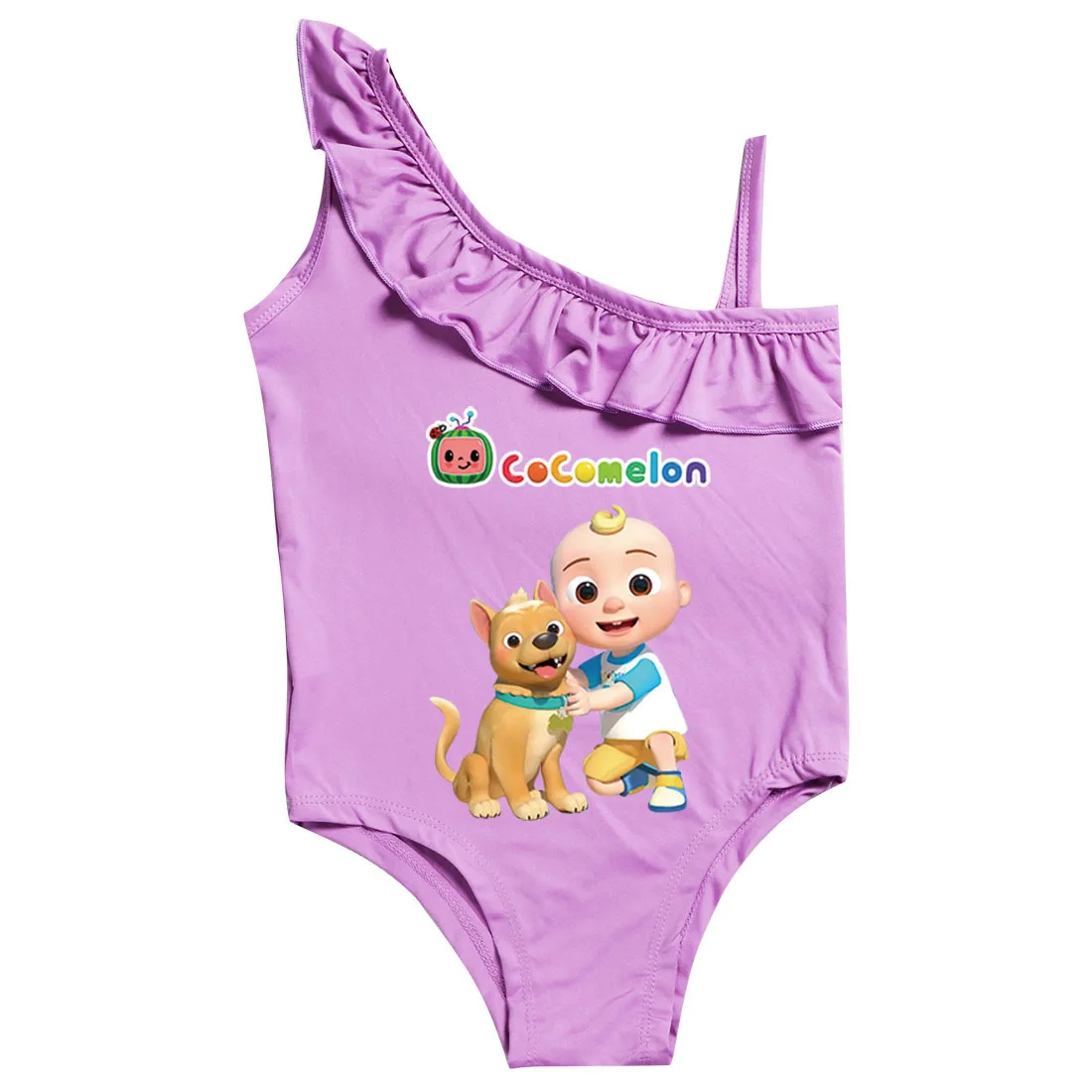 

2021 Summer Cocomelon JJ Swimsuit Kids One Piece Swimwear Toddler Girls Watermelon Bathing Suits Funny Baby Swimming Beachwear