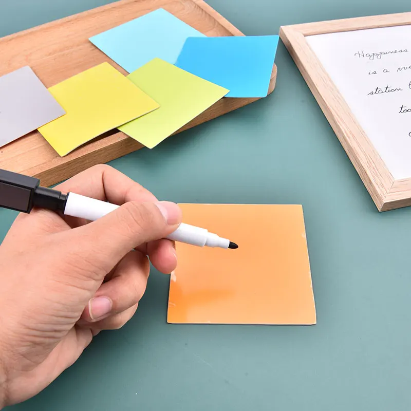 

6Pcs Magnetic Whiteboard Dry Erase White Boards Soft Home Office Kitchen Flexible Pad Fridge Stickers Memo Message Board