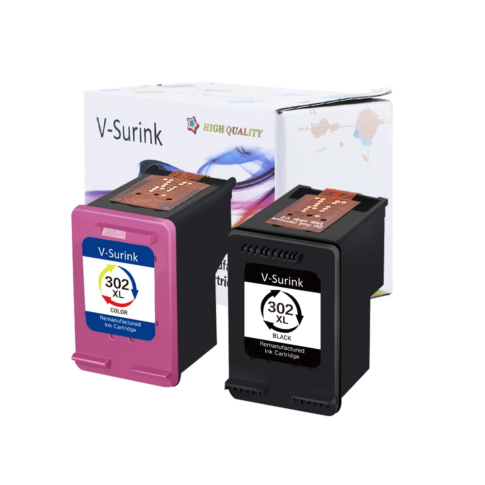 V Surink Восстановленный картридж 302XL совместимый для hp Deskjet 1110 1111 1112 2130 OfficeJet 5220 5230 5232