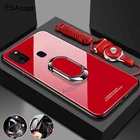 Чехол-подставка для Samsung Galaxy M21, чехол из закаленного стекла с магнитным кольцом-держателем, чехол для телефона Samsung M30S, S10, S9, S8, S7, Note 10 Lite, чехол