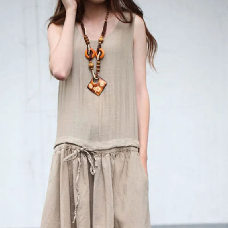 

Women Bohemian Elephant/Flower/Geometric Printed Long Necklace Ethnic Wooden Beaded Chain Jumper Necklace Summer Beach Maxi JS94