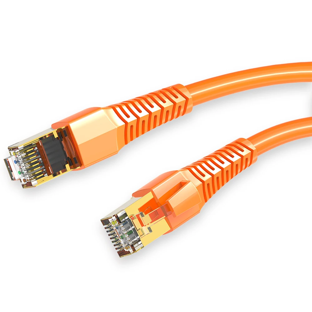Ethernet Кабель Cat 8 40 Гбит/с 2000 МГц разъем RJ45 с позолоченным SFTP гигабитный интернет