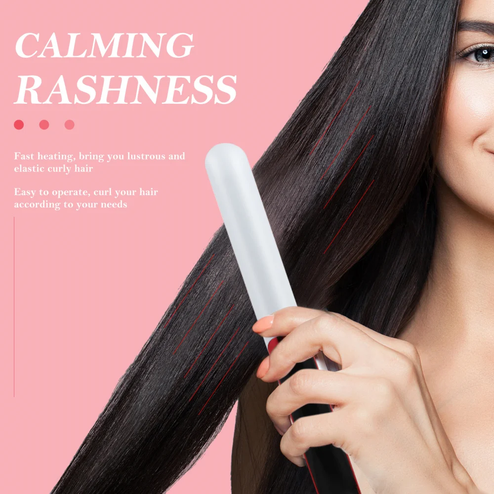 

1 Set of Heating Hair Straightener Durable Electric Wave Hair Curler (Plug)