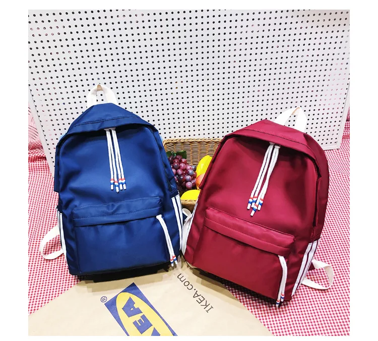 Модная однотонная Студенческая сумка через плечо из ткани Оксфорд