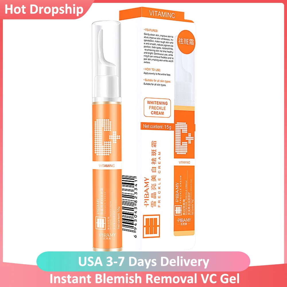 

15ml Instant Blemish Removal Gel VC Whitening Freckle Serum Brighten Skin Care Moisturizing Banishing Cream Serum Face Serum