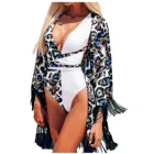 Женский купальник 2021, женский большой свободный шифоновый кардиган с принтом, солнцезащитное пальто, пляжные блузки, топы, бразильское бикини
