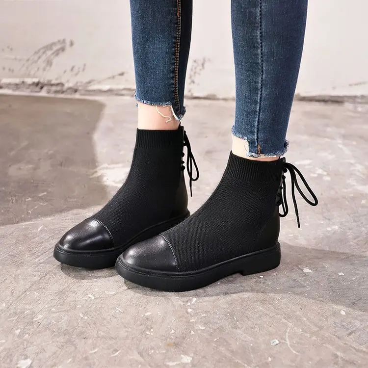 Классические Модные женские осенние ботильоны однотонные винтажные короткие