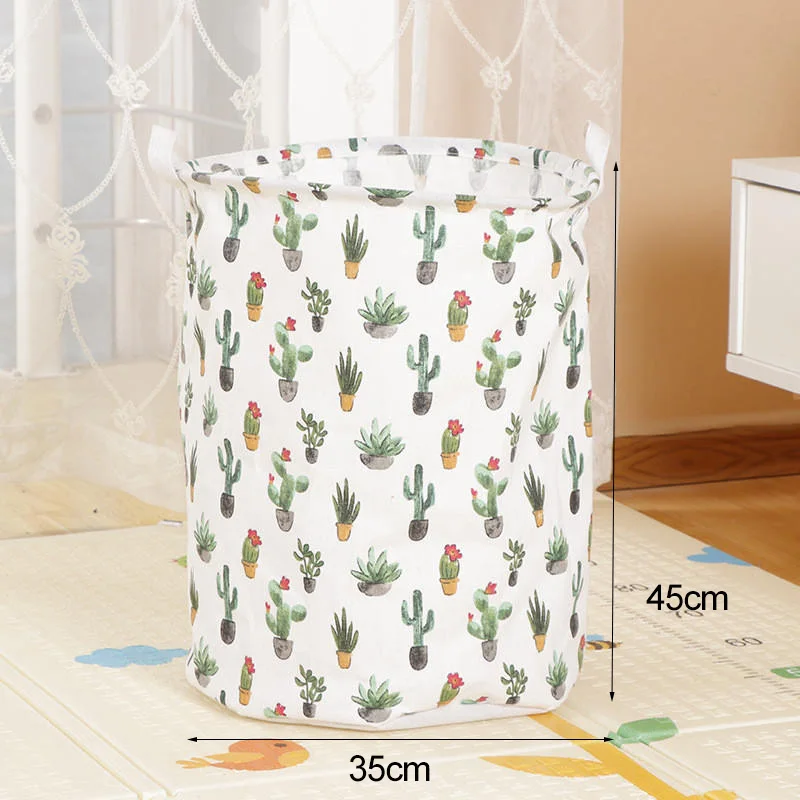 Small cactus ONEUP большая корзина для хранения белья Водонепроницаемая грязная одежда корзина для игрушек корзина для стирки грязная одежда корзины для хранения мелочей коробка - Цвет: Small cactus