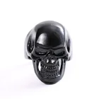 Кольца в стиле панк для мужчин, креативные ювелирные украшения в готическом стиле с черным черепом и головой смерти, с прорезями, на Хэллоуин