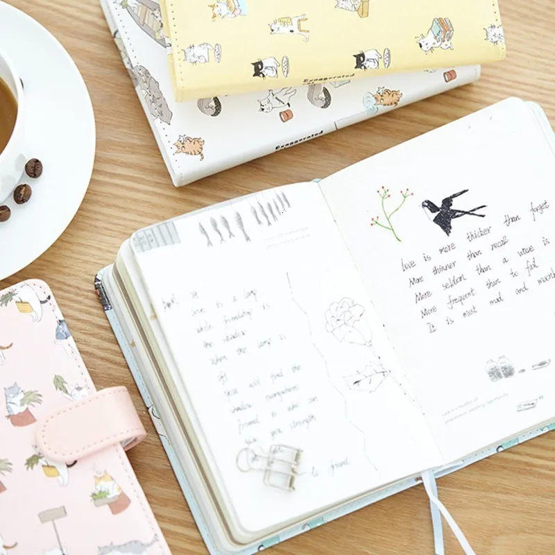 1 шт. милый мультяшный Блокнот записная книжка Kawaii Cat Sketchbooks еженедельник блокнот школьные офисные принадлежности 016021