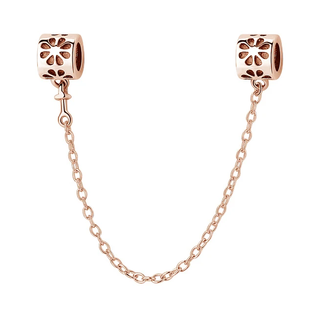 YW29041-Rose Authentic 925 Sterling Silver Beads Charm Crystal charm Rose Gold Clear CZ Fit Original Pandora Bracelet Women Diy Jewelry - Цвет: YW29041-Rose