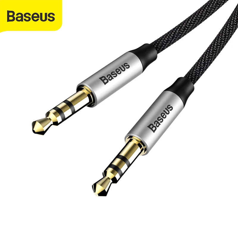 

Baseus 3.5mm Jack Placcato in Oro Cavo Audio Jack Da 3.5mm Maschio Audio Panno Cavo Aux for Samsung Cuffie Beats altoparlante