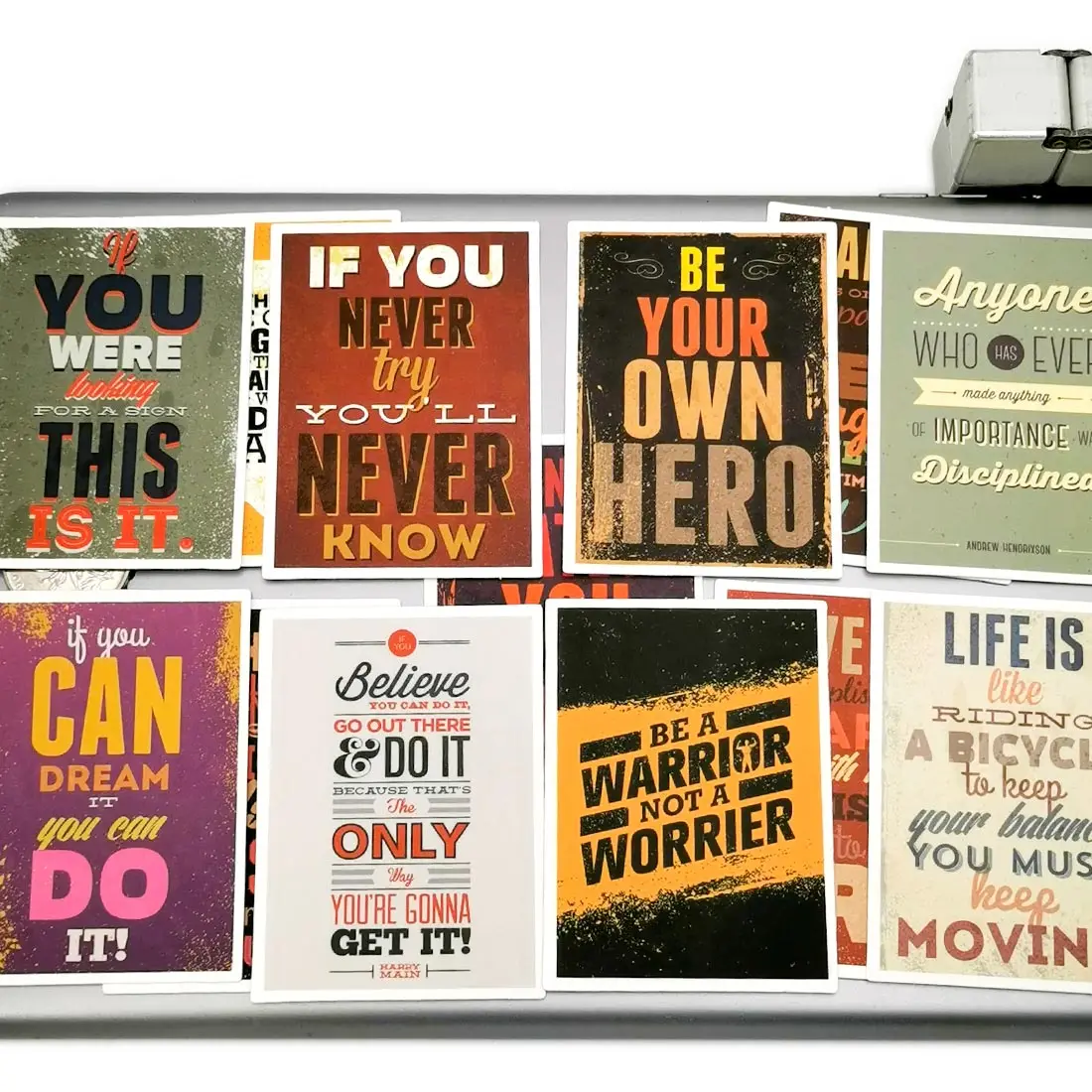 

25pcs Positive Energy Incentive Motivational Slogan Poster Scrapbooking Laptop Phone Skateboard Car Stickers Pack for Kids Toys