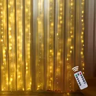 3 м Шторы светящиеся гирлянды светодиодный Рождественские украшения для дома Рождественская гирлянда Декор Новый год 2022 Рождественские огни Шторы