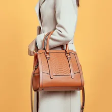 2020 Fashion Brand Deisgn Large Tote Bag Crocodile Pattern Cowhide Leather Womens Handbag High Quality Alligator Shoulder Bags