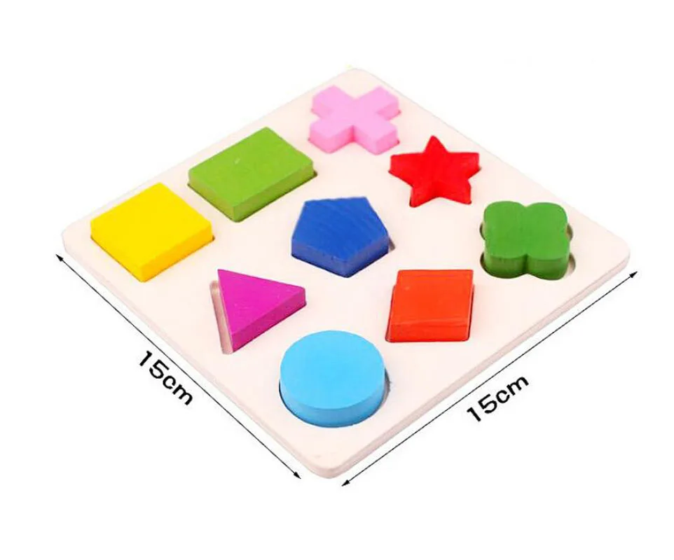 

DIY 3D Wooden Toy Cognition Board Geometric Shape Mathematics Jigsaw Early Educational Toys For Children Baby