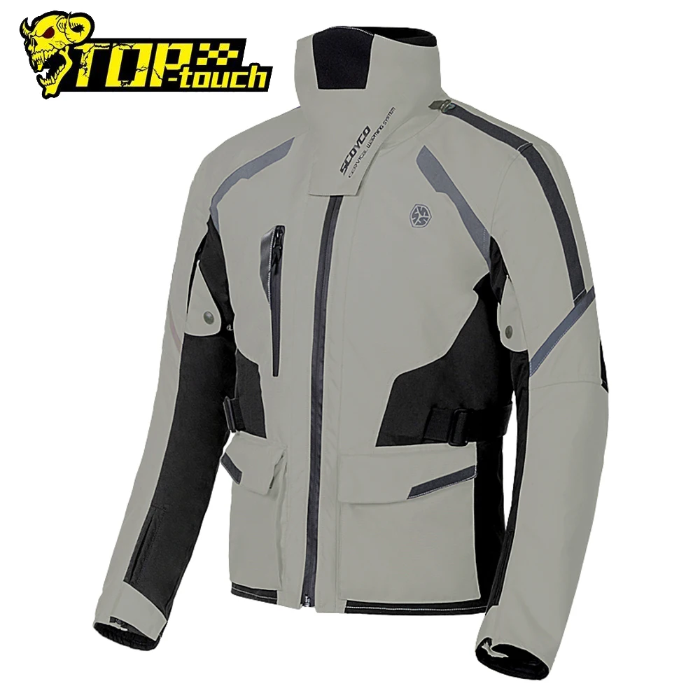 

Мужская ветрозащитная мотоциклетная куртка SCOYCO, водонепроницаемая мотоциклетная куртка Chaqueta, зимнее пальто для мотокросса с 7 шт., защита CE