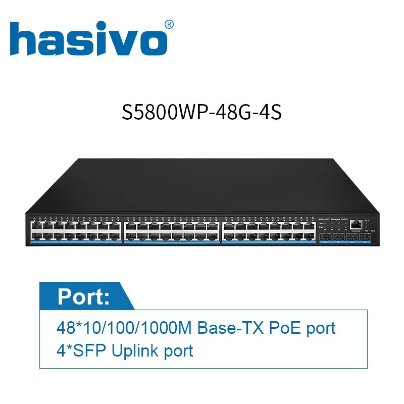 48 Порты и разъёмы управляемый коммутатор Ethernet PoE 600W управления - Цена: 22570.66