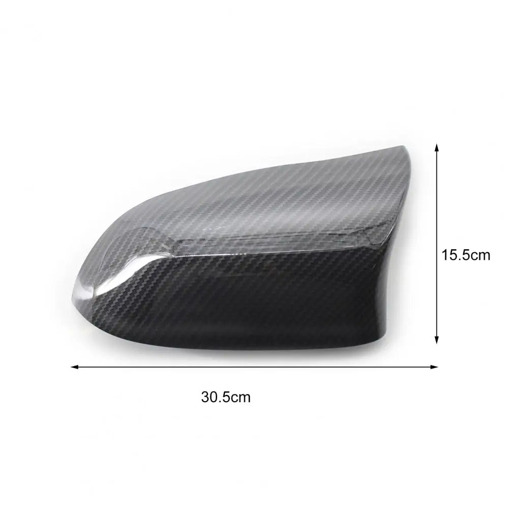 

2Pcs Mirror Cover Replacement High Reliability Carbon Fiber Horn Shape Mirror Cover for BMW X5