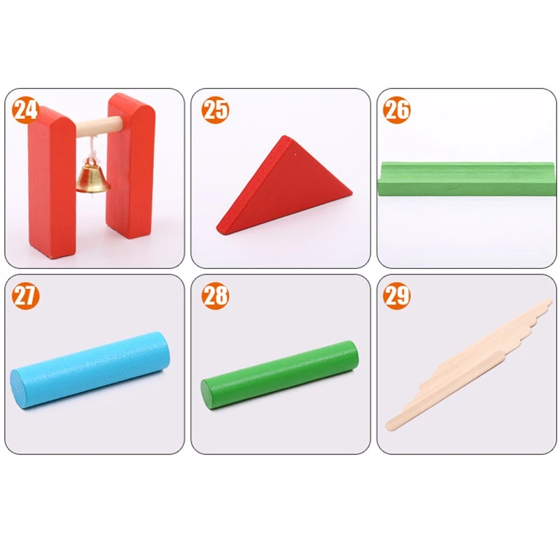 

Kids Wooden ino Institution Accessories Organ Blocks Rainbow Jigsaw inoes Educational Wood Toys