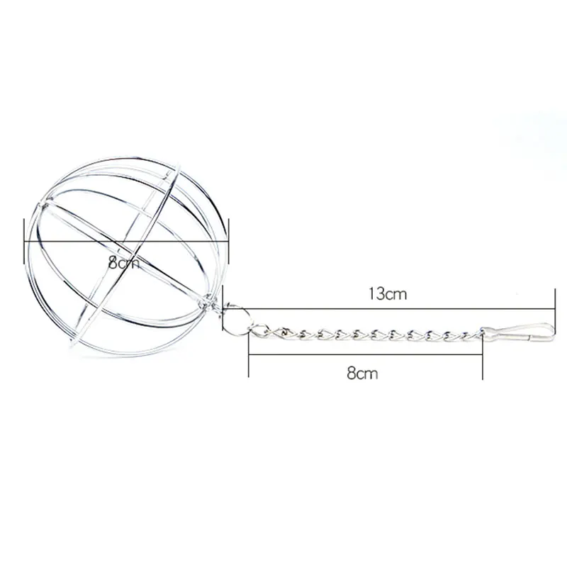 

Stainless Steel Round Sphere Feed Dispense Exercise Hanging Hay Ball Guinea Pig Hamster Rabbit Pet Toy
