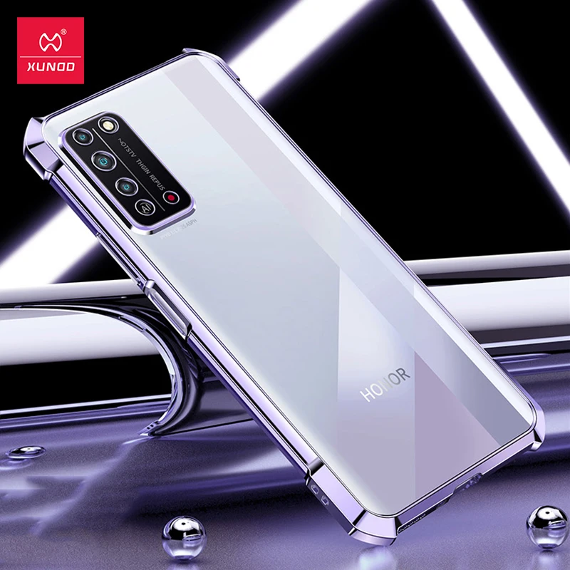 Чехол Xundd для Huawei Honor X10 5G Pro Max противоударный прозрачный чехол с перчатками