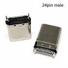 10-20 шт., миниатюрный растягивающийся бесшовный разъем USB 3,1 Type-C, 24 контакта