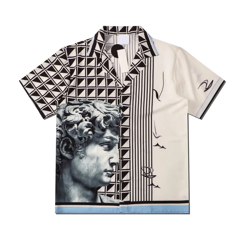

Printed Polo Shirt Men Summer Streetwear Mens Shirts Hawaiian Shirts Man -40