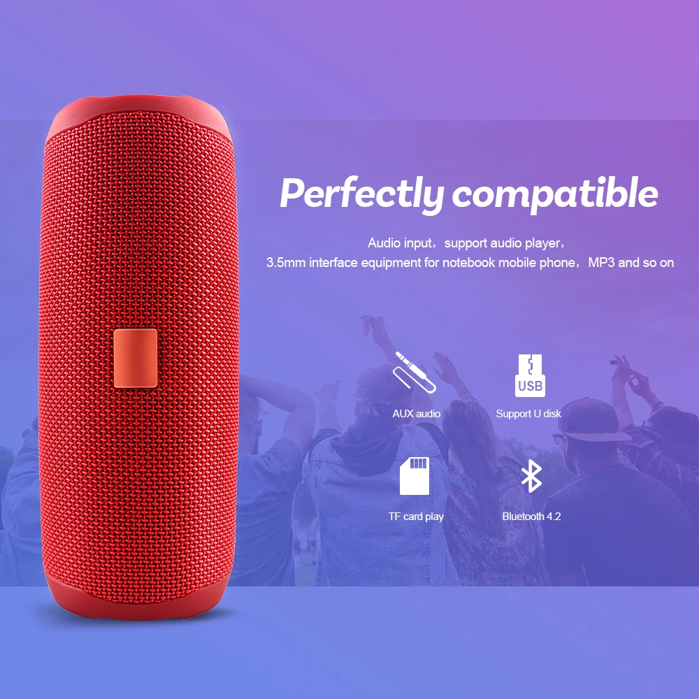 Оригинальный Bluetooth динамик Filp5 водонепроницаемый портативный открытый